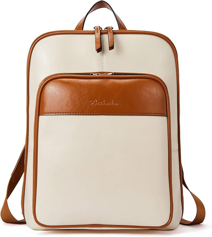 BOSTANTEN Genuine Leather Backpack Purse Casual College Travel Bags for Women | Amazon (US)