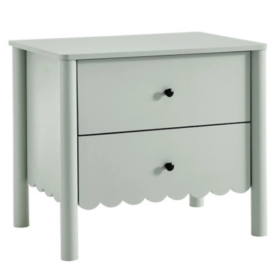 Modway Emmeline Scalloped 25" 2 Drawer Nightstand | Ashley | Ashley Homestore