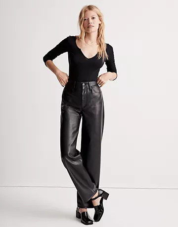 The Perfect Vintage Wide-Leg Pant: Faux Leather Edition | Madewell