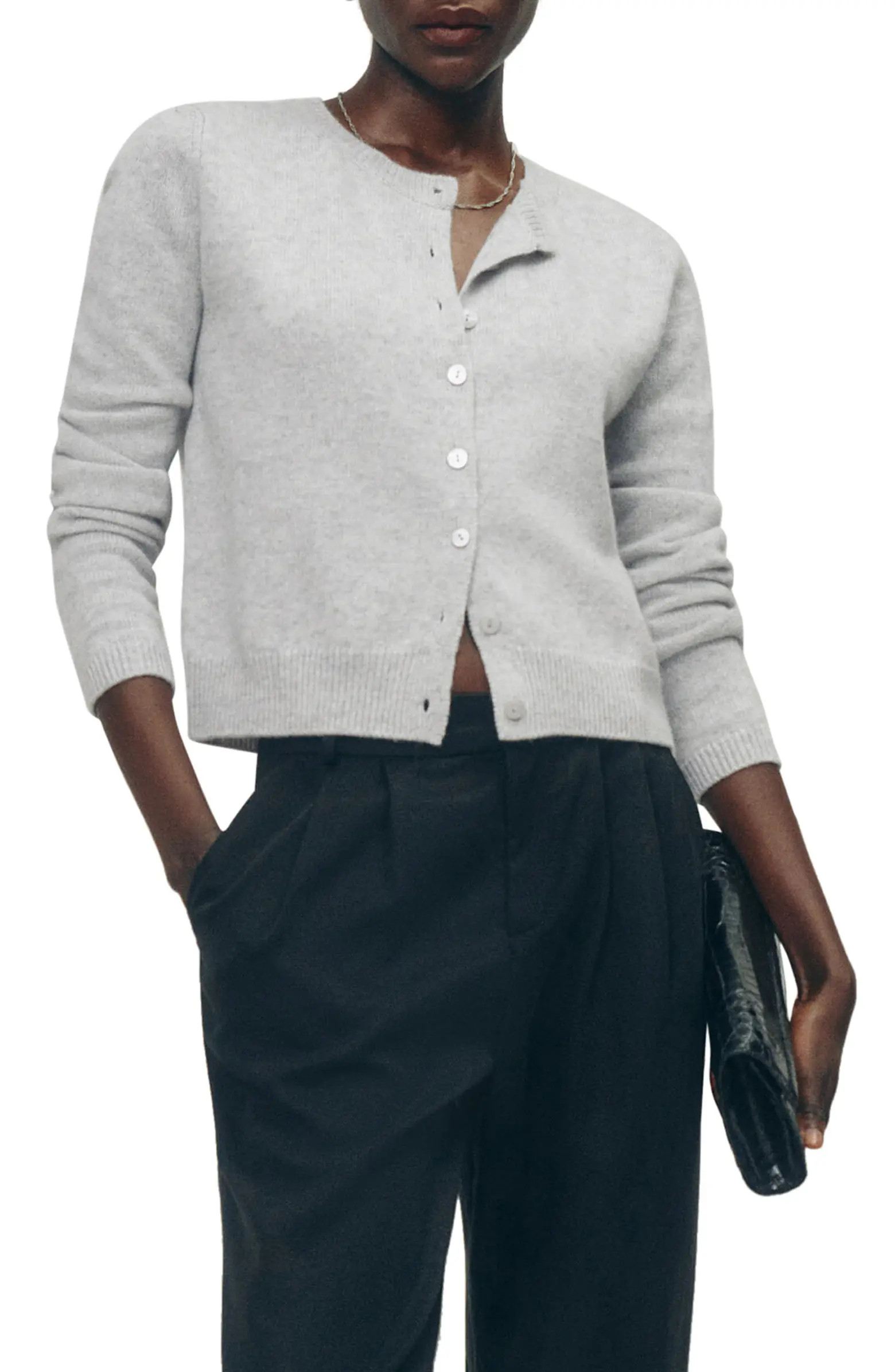 Reformation Clara Cashmere & Wool Crew Cardigan | Nordstrom | Nordstrom