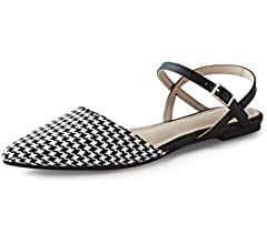 Arromic Women's Pointed Toe Slingback Flats Shoes Comfortable Straps Dressy Flats | Amazon (US)