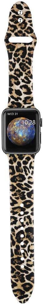 BONICI Smart Watch Band Compatible with Apple Watch 38mm 40mm 42mm 44mm, Girls Women Wild Leopard... | Amazon (US)