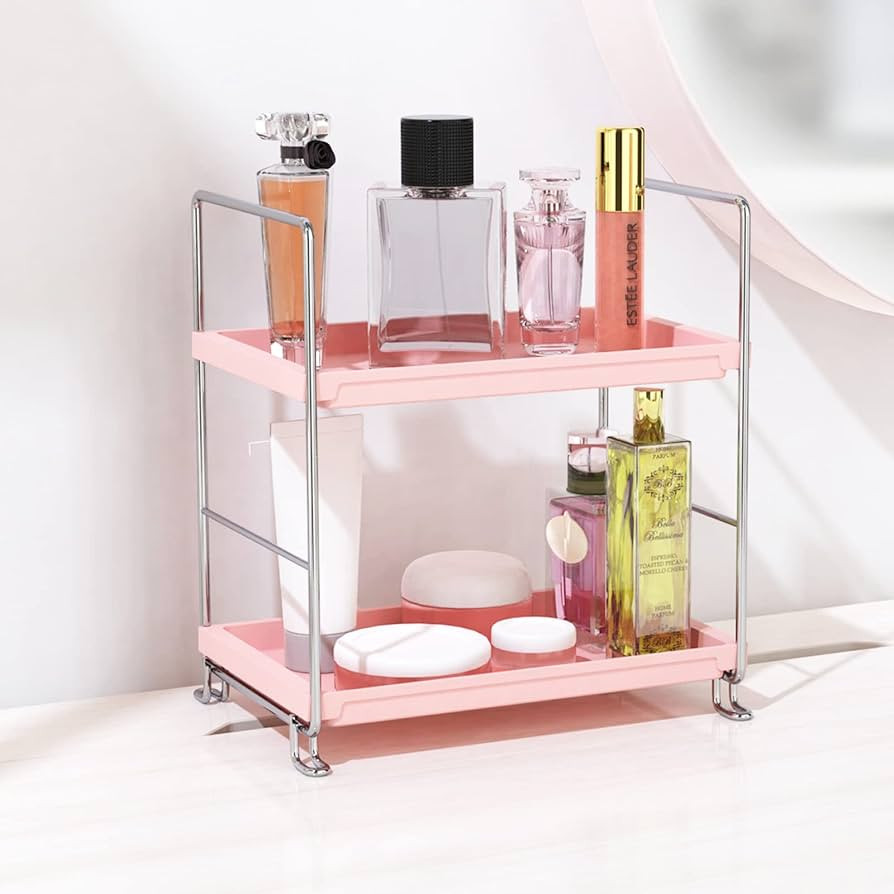 JANUS LiANG 2-Tier Bathroom Countertop Organizer Makeup Organizer Perfume Cosmetic Holder Standin... | Amazon (US)