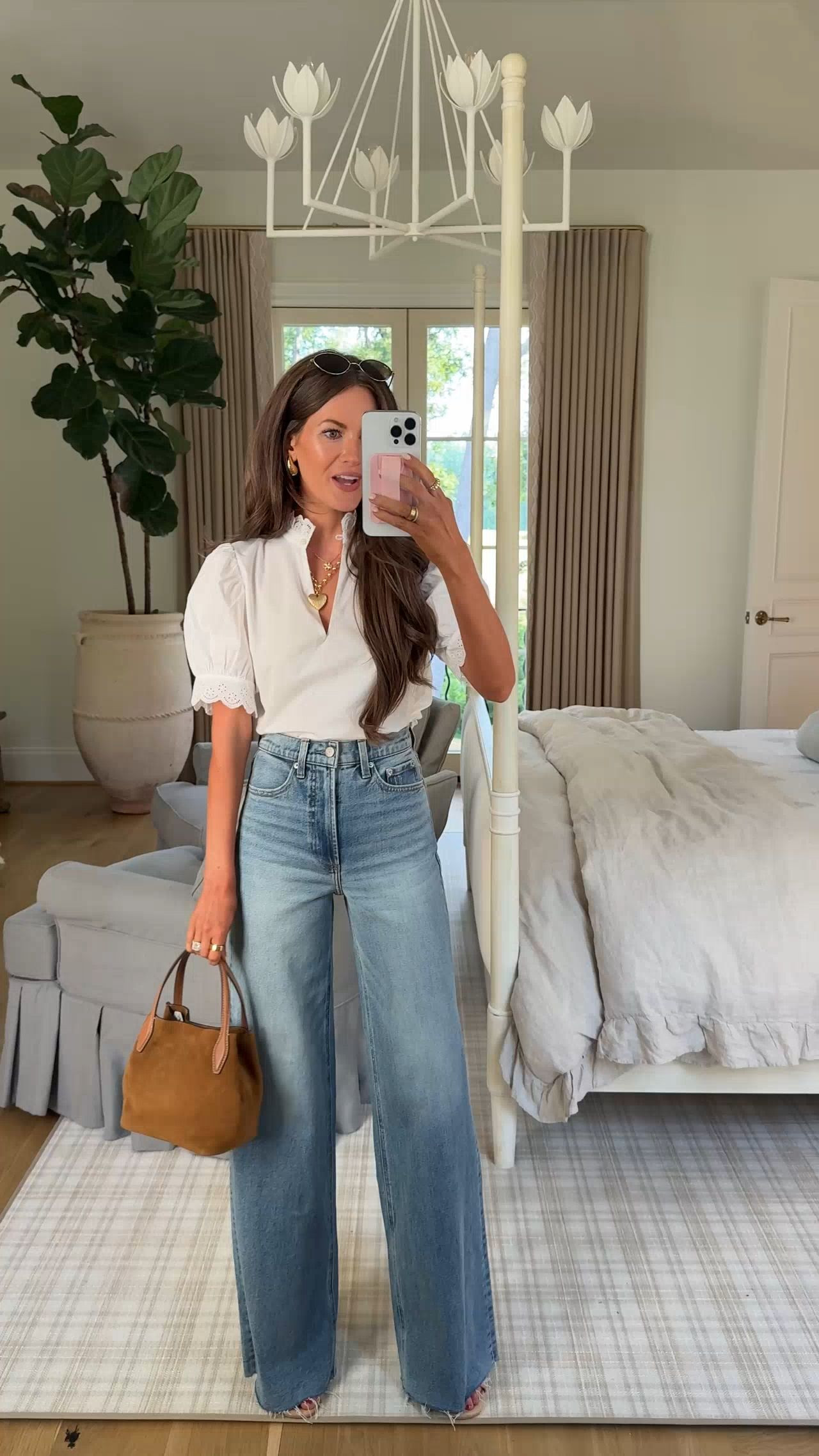 NSALE OUTFIT INSPO

FRAME THE EYELET INSET TOP
Sizing:  TTS, I’m wearing size XS
Price: Originally $328.00 , marked down to $214.99

PISTOLA LANA HIGH WAIST WIDE LEG JEANS
Sizing:  Runs big, I sized down to a 24

MADEWELL THE MINI SUEDE SHOPPER TOTE
Sizing: One Size
Price: Originally $148 , marked down to $98.99

RAY-BAN KAI 56MM OVAL SUNGLASSES
Price: Originally $151, marked down to $99.99

#NSALE nordstromsale nordstromanniversarysale best of nsale, nsale finds, nsale must-haves, nsale buys, nsale jeans, Nordstrom jeans, Nordstrom top  

 #LTKSaleAlert #LTKFindsUnder100 #LTKStyleTip