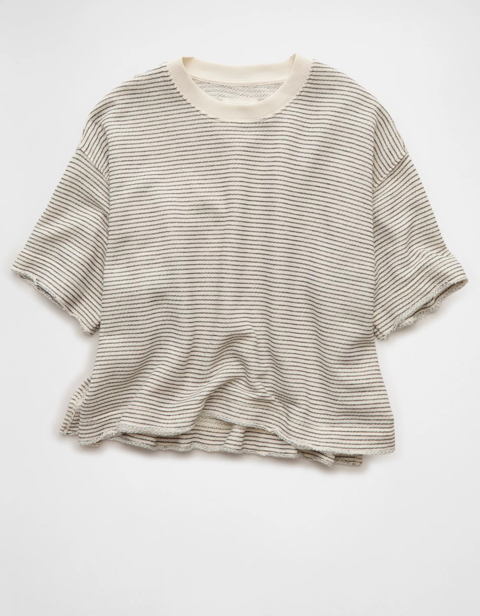 AE Boxy Short-Sleeve Sweatshirt | American Eagle Outfitters (US & CA)
