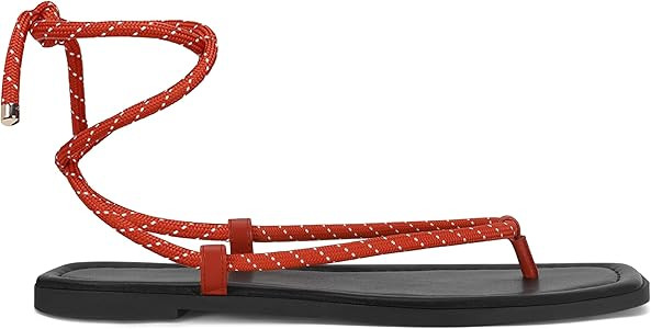 Rope Flat Sandals for Women Strappy Open Toe Thong Sandals Summer Slingback Slip On Slide Sandals... | Amazon (US)