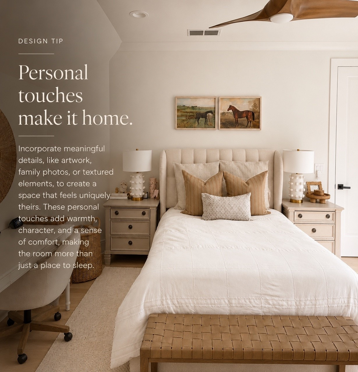 Personal touches give a teen bedroom its character 🤎 Layer meaningful artwork, warm textures, and favorite details to create a space that feels comfortable, polished, and uniquely their own.

#TeenBedroom #TeenRoomDecor #BedroomInspiration #InteriorStyling #HomeDecor

#LTKHome #LTKvlog