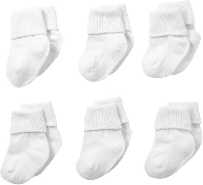 Jefferies Socks Baby-Girls 6 Pair Pack Seamless Turn Cuff Socks | Amazon (US)
