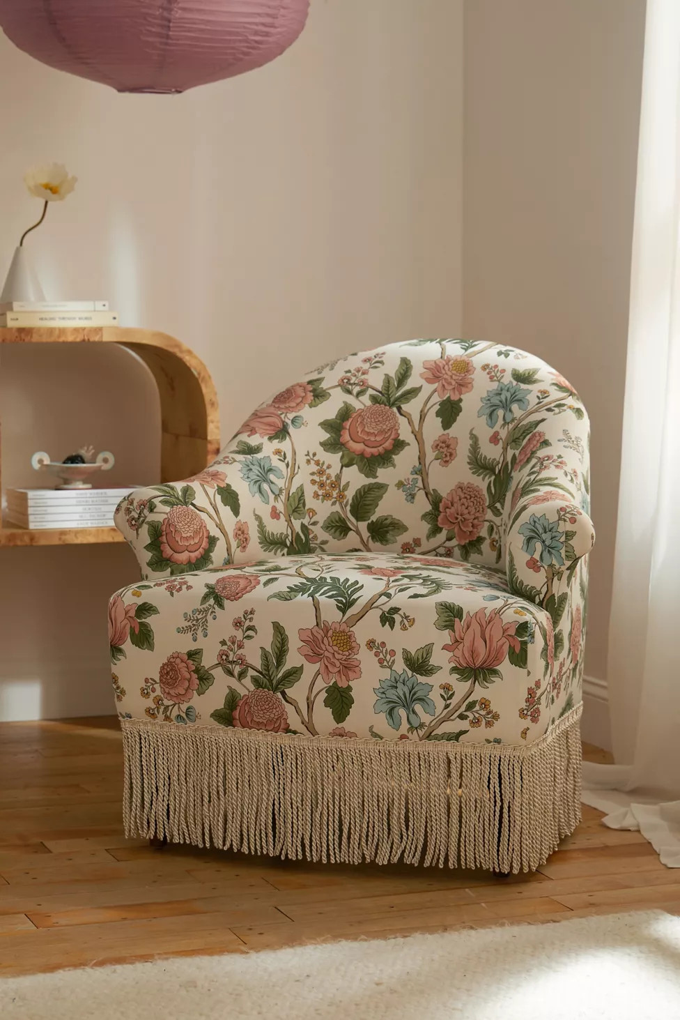 Josie Floral Fringe Lounge Chair | Urban Outfitters (US and RoW)