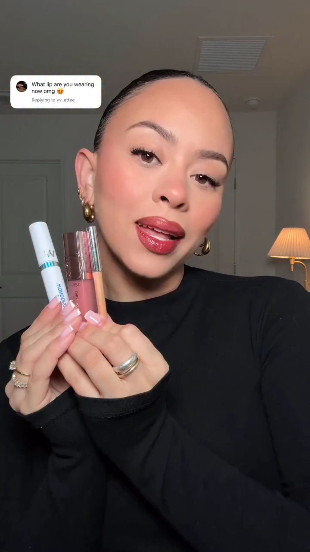 2 lip stain combo means it’s staying on babes 👄 
—
@wonderskin lip stain ( whimsical ) 
@kyliecosmetics lip liner ( lure ) 
@lorealparis lip serum stain ( 601 worth it ) 

#LTKBeauty #LTKFindsUnder50 #LTKgrwm