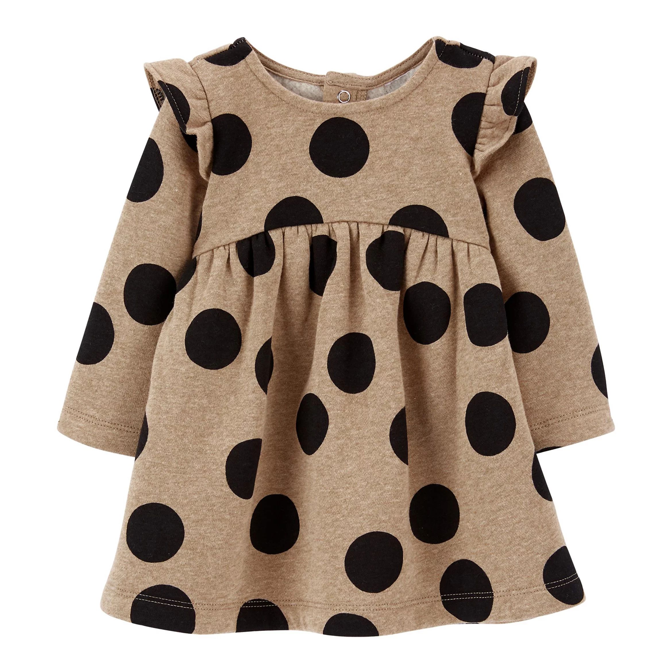 Baby Girl Carter's Polka Dot Fleece Dress | Kohl's