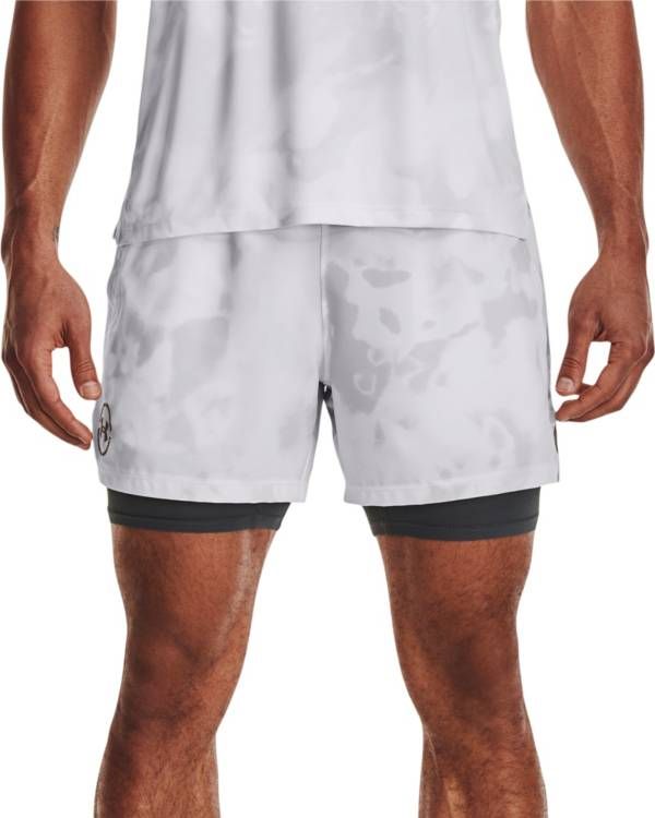 Under Armour Men's Iso-Chill Up The Pace 2-in-1 Printed Shorts | DICK'S Sporting Goods | Dick's Sporting Goods