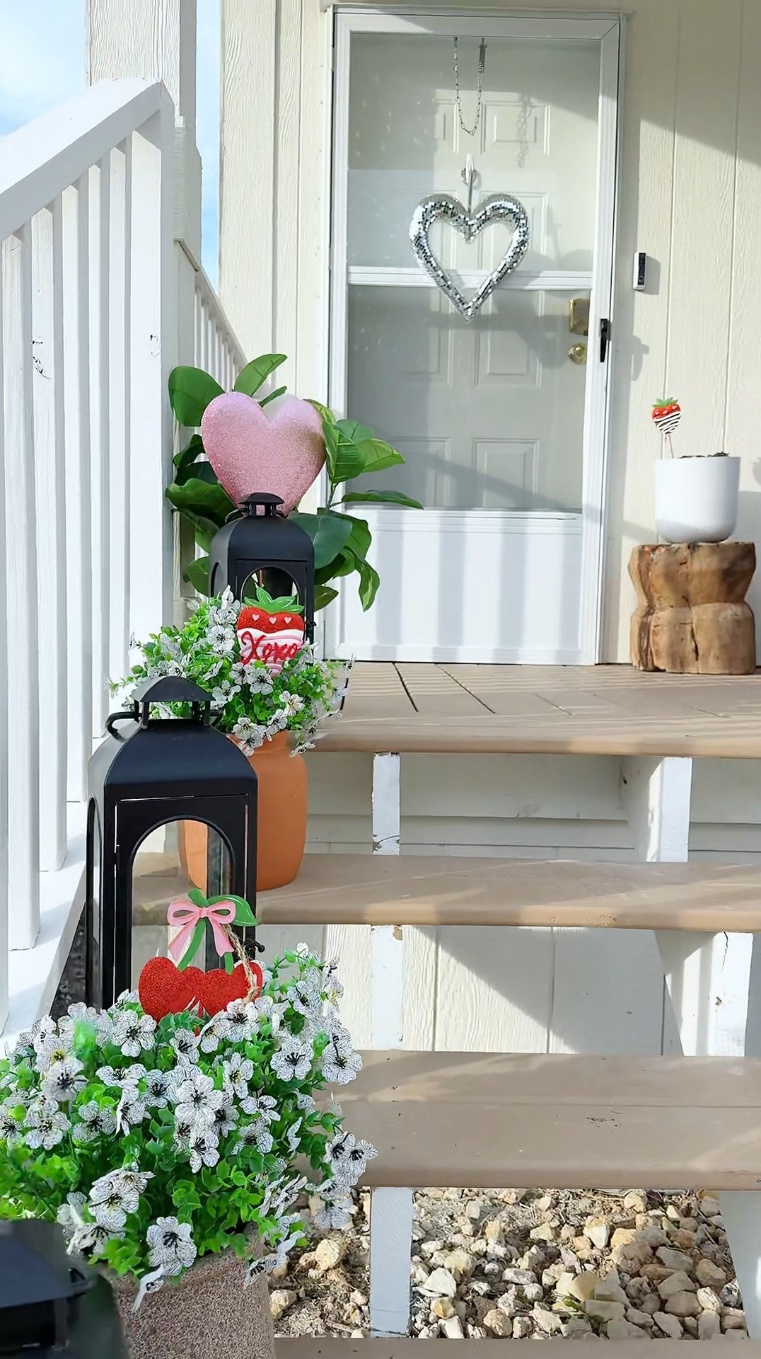 Let's take a moment for the touch of Valentine's Day decor outside before it comes down! 🤍🍒🎀🍫🪩

#LTKHome #LTKWatchNow #LTKSeasonal