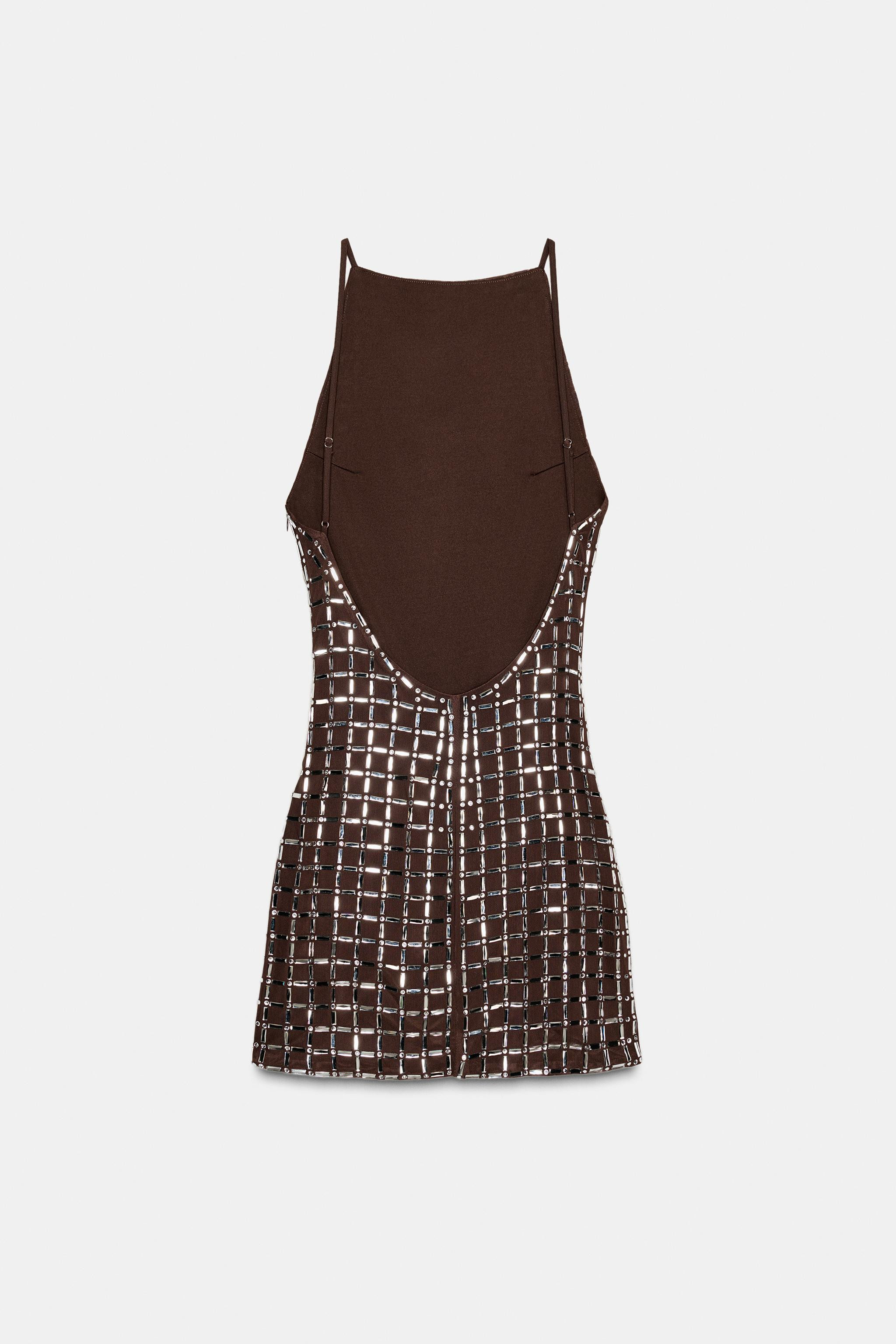 SPARKLY MESH SHORT DRESS | Zara US