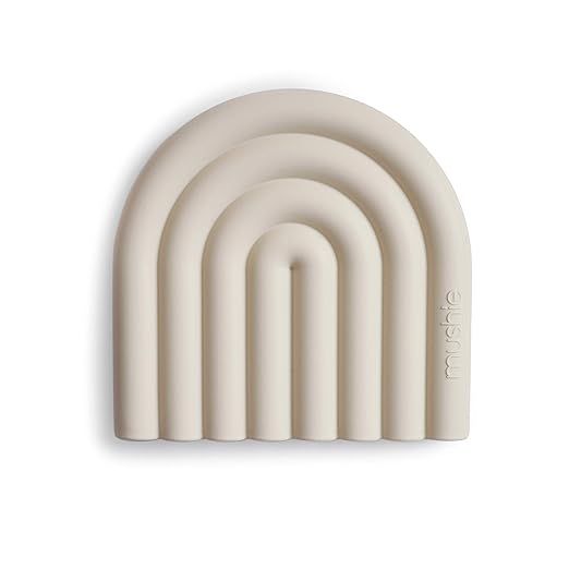 mushie Silicone Baby Teether Toy | Rainbow (Shifting Sand) | Amazon (US)