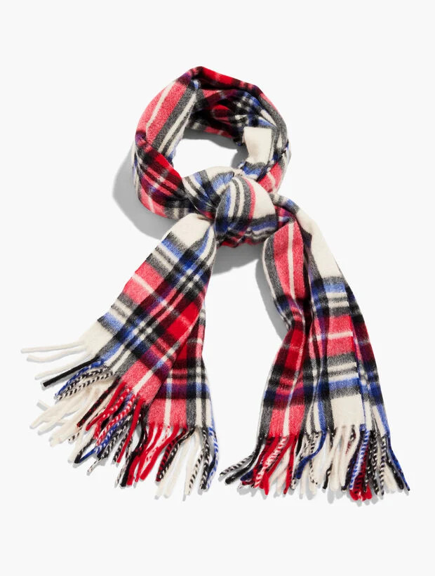 Cashmere Waterweave Scarf - Fireside Plaid | Talbots