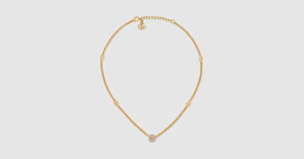 GG Marmont Double G flower necklace | Gucci (US)