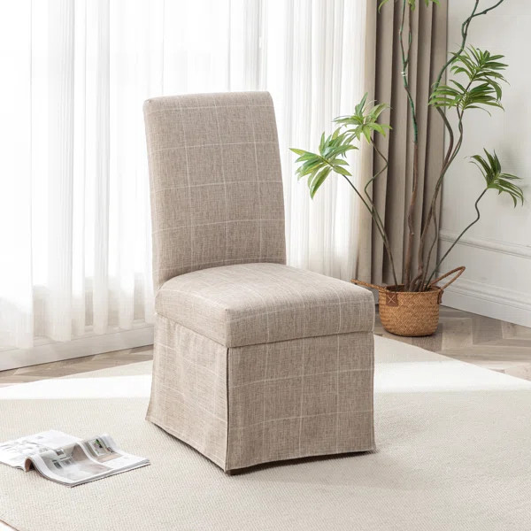 Arsaluis 19.3'' H Fabric Upholstered Pine Parsons Chair | Wayfair North America