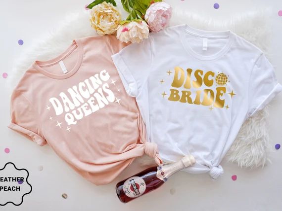 Disco Bachelorette Shirts Disco Bride Bridesmaid Group - Etsy | Etsy (US)