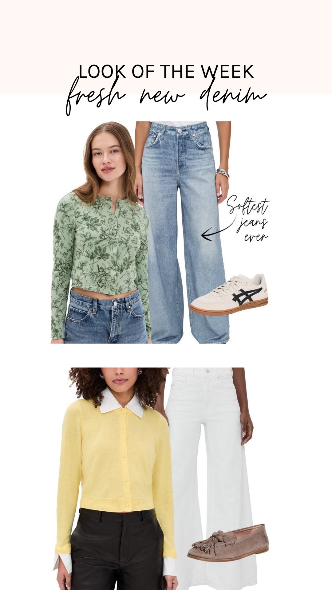 Get ready for spring with fresh new denim picks. We’ve styled must-have jeans with lightweight sweaters and cute tops. Add a great pair of sandals, sneakers, or flats for go-to looks you’ll wear all season long.

#LTKootd