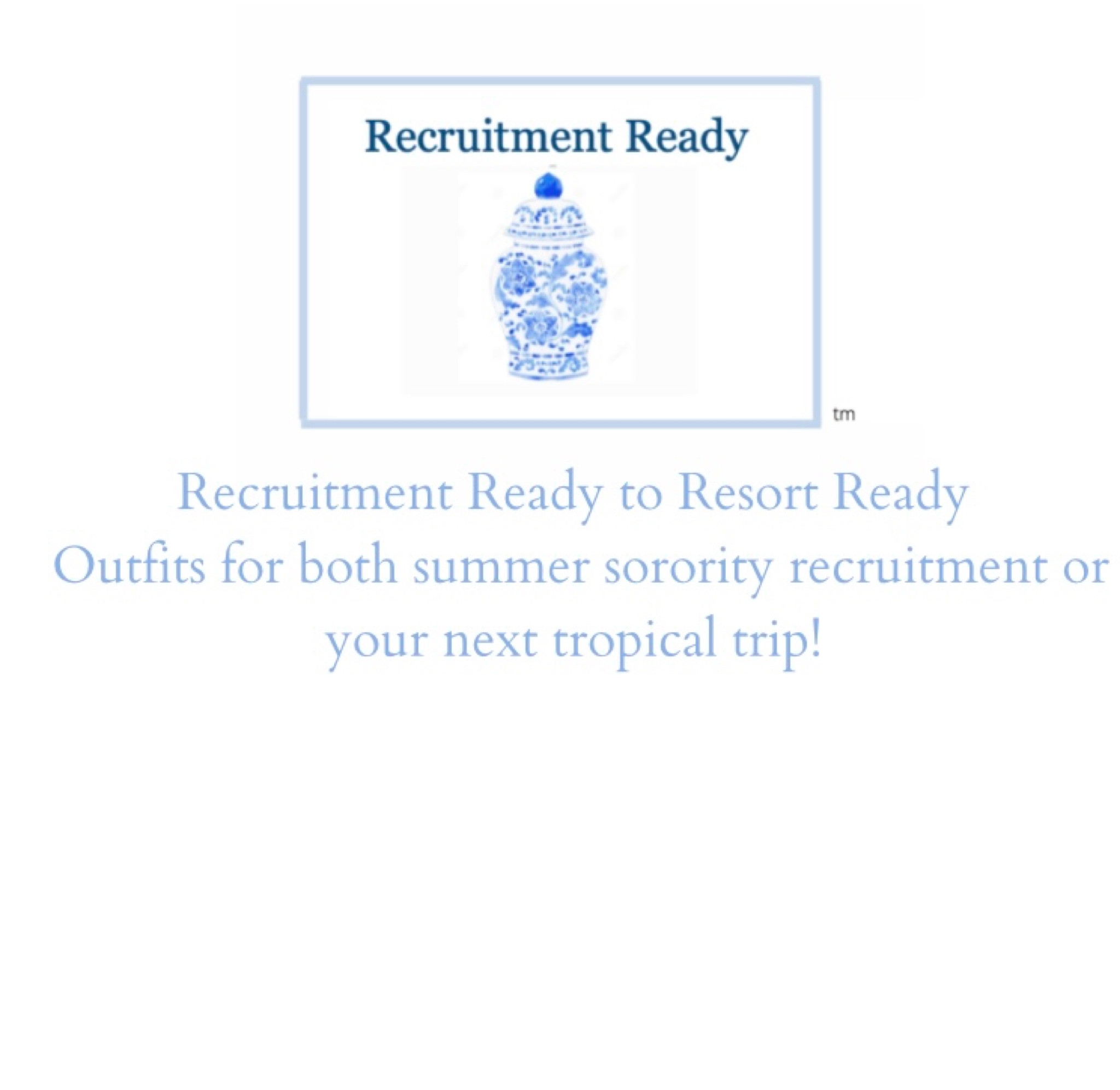 Recruitment Ready to Resort Ready #2 inspired by The Colony Hotel in Palm Beach, FL! Perfect for both Spring Break and Summer Recruitment!!! 💕💕💕