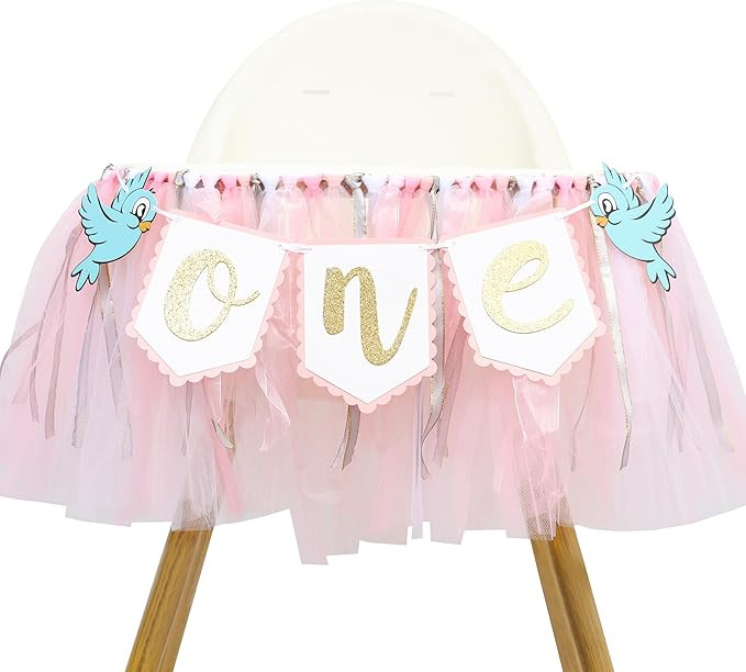 Cinderella One Birthday High Chair Banner - Cinderella 1st Birthday High Chair Banner,Princess Pa... | Amazon (US)