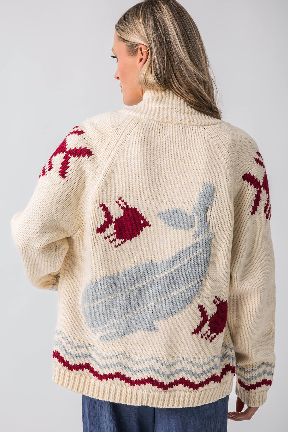 Pink Pineapple Whale & Fish Cardigan | Social Threads