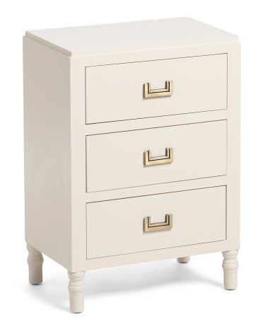 Samantha Three Drawer Side Table | TJ Maxx