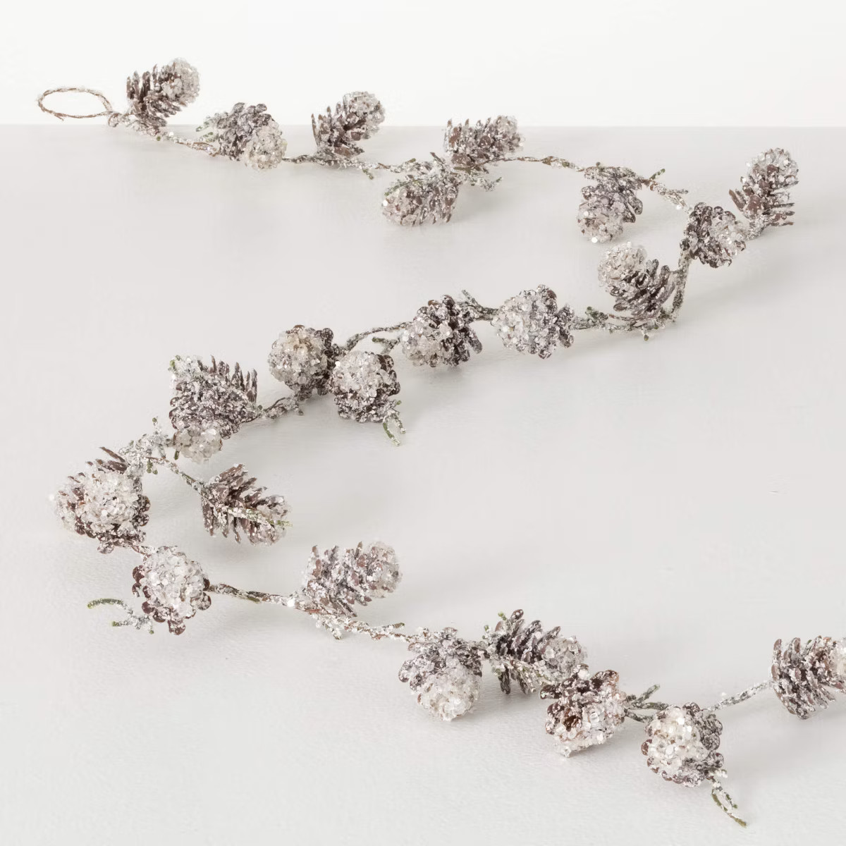 5'L Sullivans Iced Pinecone Garland  White Christmas Garland | Target
