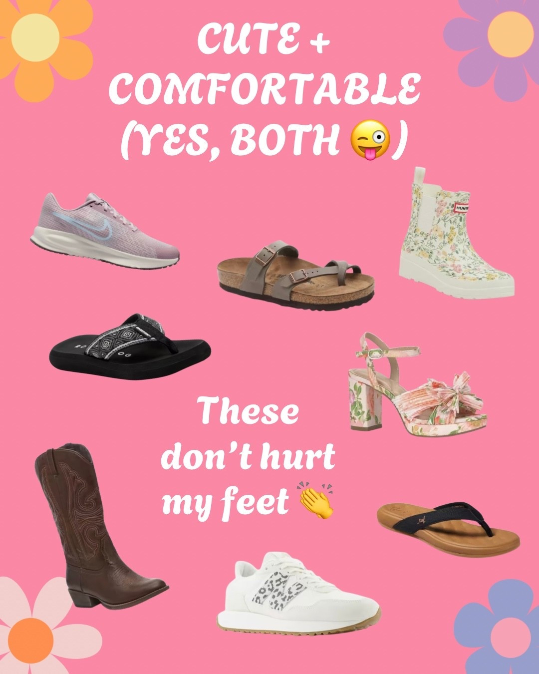 Shoes That Don’t Hurt (Finally 😅)

I don’t know who needs to hear this…
but I am not sacrificing my feet for cute shoes anymore 😂

These are the kind I actually wear:
✔ comfortable
✔ easy to throw on
✔ still feel put together

And yes… I found some really good ones right now 👀

Everything is linked if you want to take a look 💕

#LTKootd #LTKOver40 #LTKSaleAlert