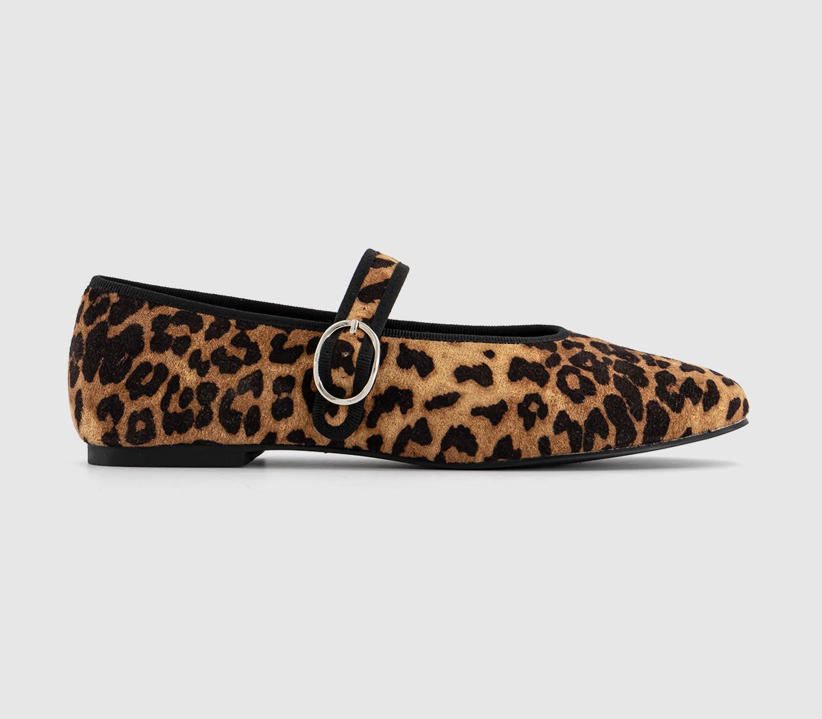 OFFICE Womens Fierce High Vamp Mary Jane Ballet Pumps Leopard Multi, 8 | Office Shoes (UK)