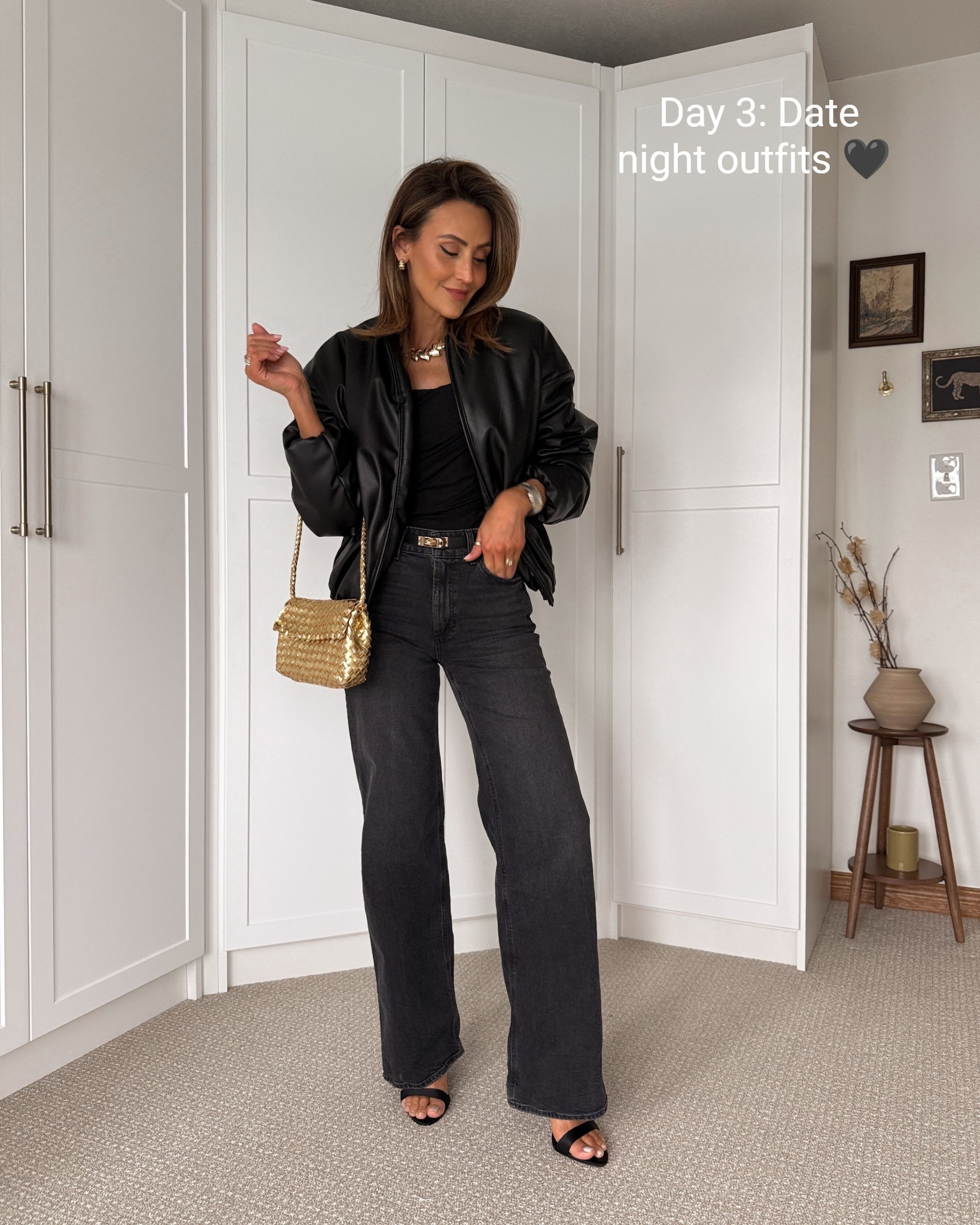 All black with a touch of gold for a date night, girls night, dinner with friends, so many places you can hit with a pair of great fit black jeans, major staple in my closet! 

#LTKStyleTip #LTKParties #LTKShoeCrush