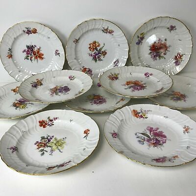 Set of 10 KPM Porcelain Botanical Decorated 9.5" Plates  | eBay | eBay US