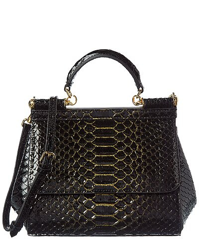 Python-Embossed Leather Satchel | Gilt & Gilt City