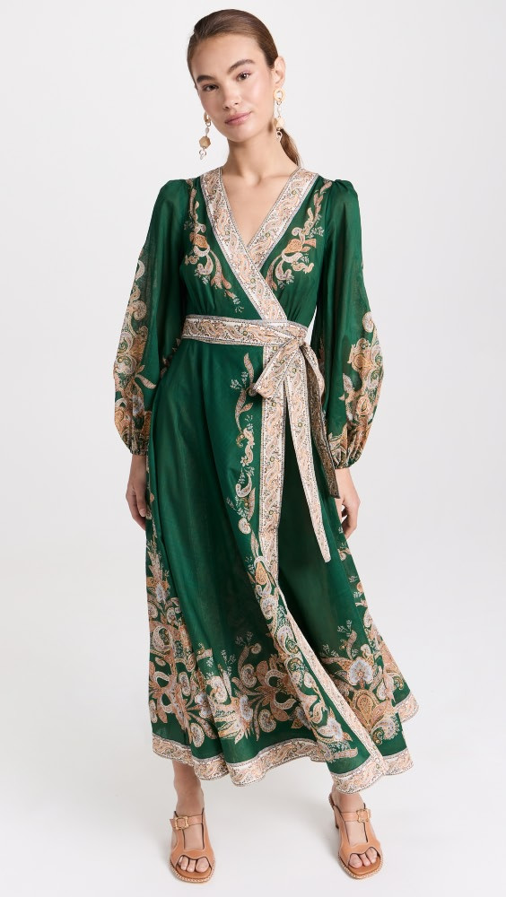 Zimmermann Devi Wrap Midi Dress | Shopbop | Shopbop