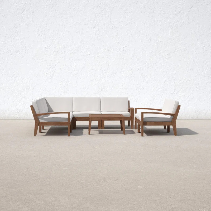 Poe Outdoor 7 Piece Sectional Seating Group with Cushions | Wayfair Professional