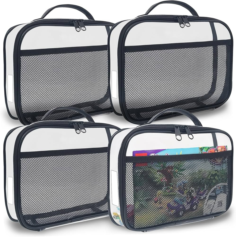 holay 4 Packs PVC Zippered Blocks Set, Toy, Clay, Board game Storage Organizer Case (Name Tag, Ma... | Amazon (US)