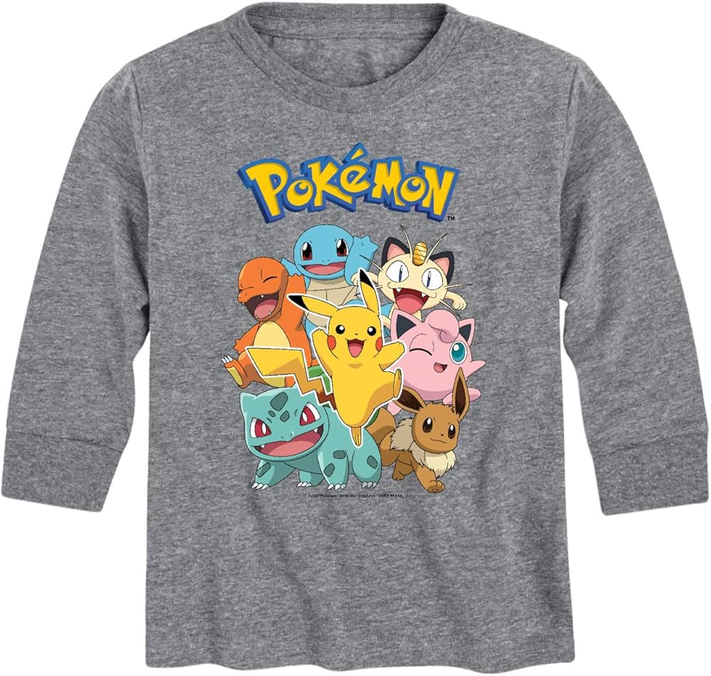 HYBRID APPAREL - Pokémon - Pikachu and Friends - Youth Long Sleeve Graphic T- Shirt | Amazon (US)