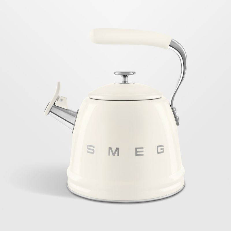 SMEG Cream Whistling Stovetop Kettle + Reviews | Crate & Barrel | Crate & Barrel
