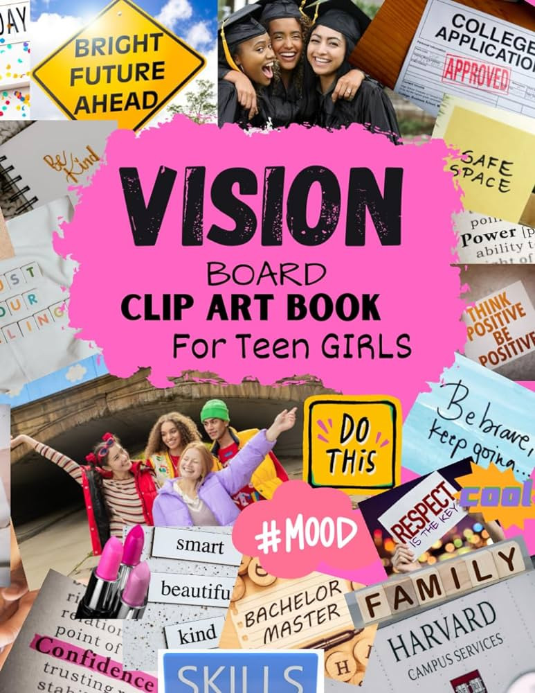Vision Board Clip Art Book for Teen Girls: Clip Art Magazine More Elements in All Categories for ... | Amazon (US)