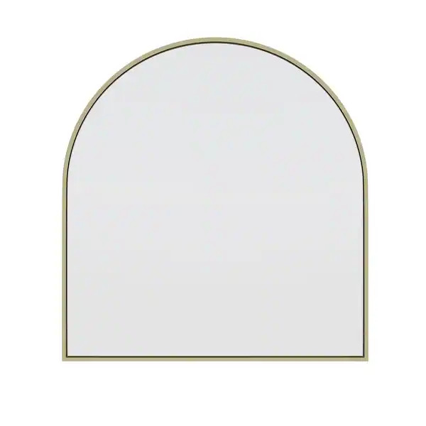 Glass Warehouse Arch Shape Stainless Steel Framed Mirror - Satin Brass - 32" x 30" | Bed Bath & Beyond