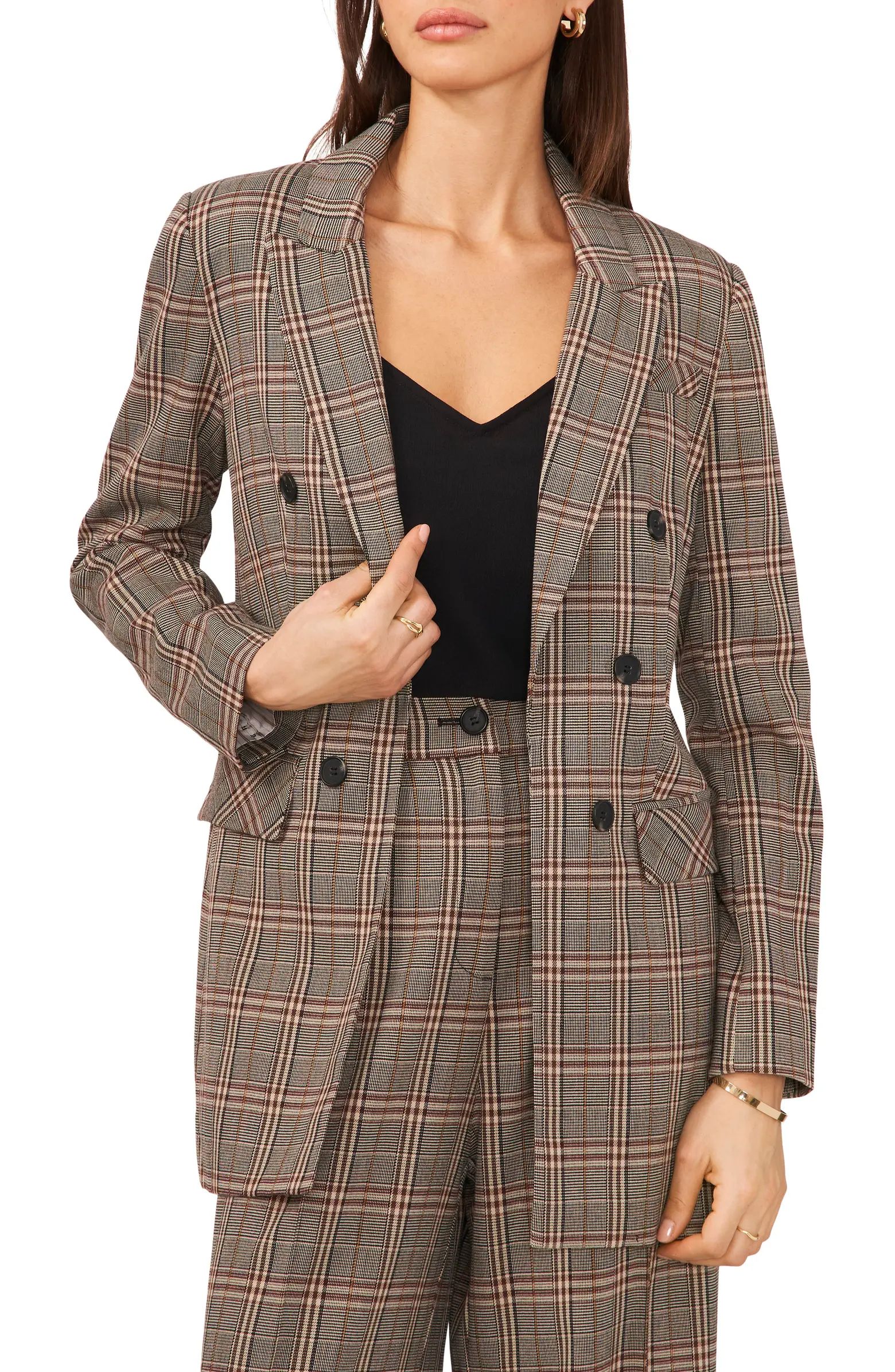 Plaid Double Breasted Blazer | Nordstrom