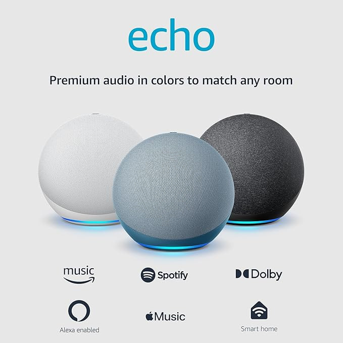 Amazon Echo (4th Gen) | With premium sound, smart home hub, and Alexa | Twilight Blue | Amazon (US)