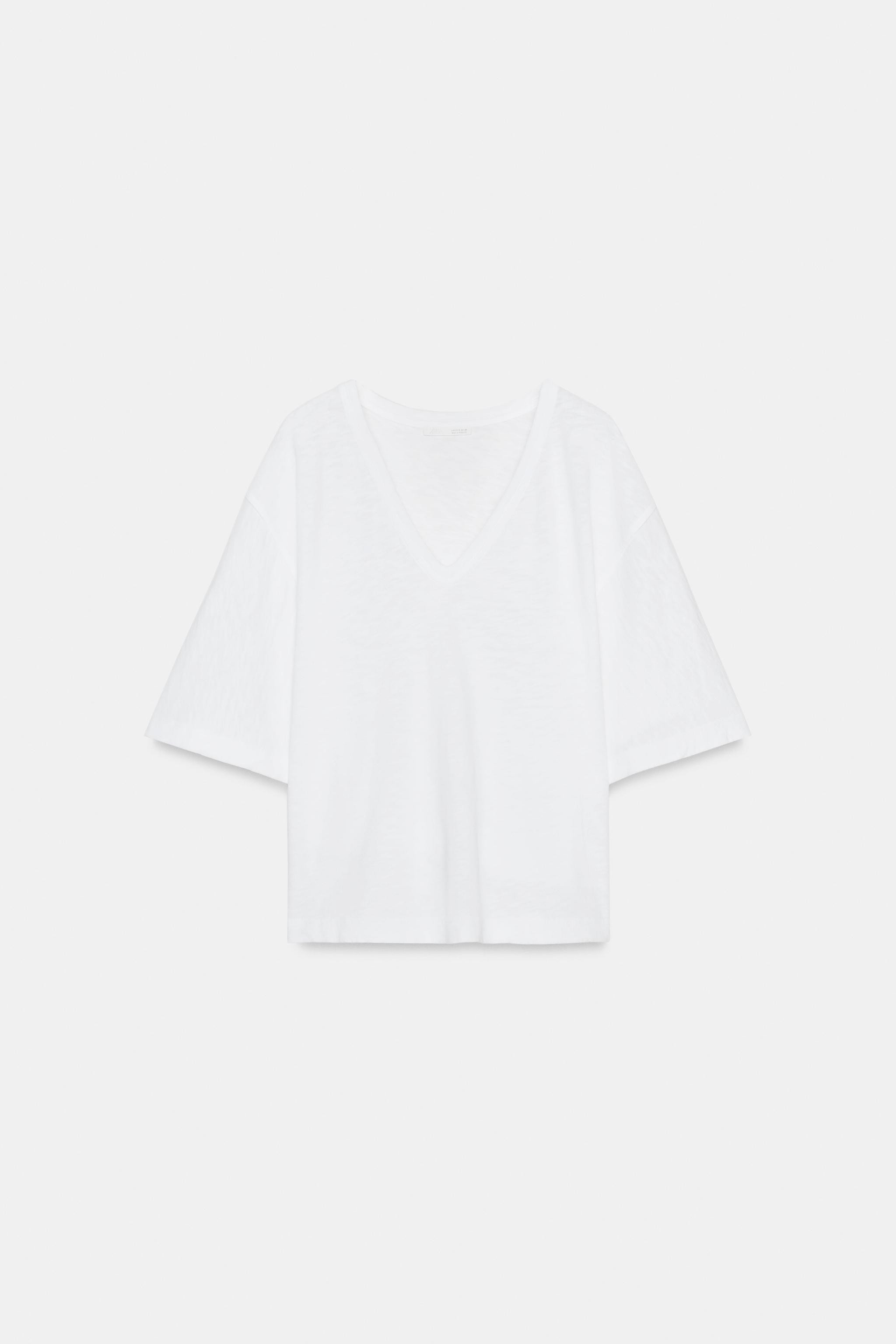 V-NECK T-SHIRT | Zara US