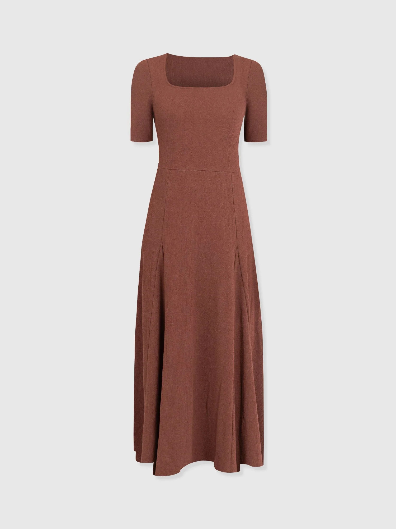 Akia Short Sleeve Dress - Maroon Textured | Saint + Sofia