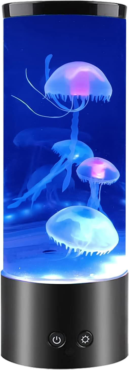 2021 Upgraded Jellyfish Lava Lamp, Jellyfish Lamp with 16 Color Changing Light Effects, with 4 Je... | Amazon (US)