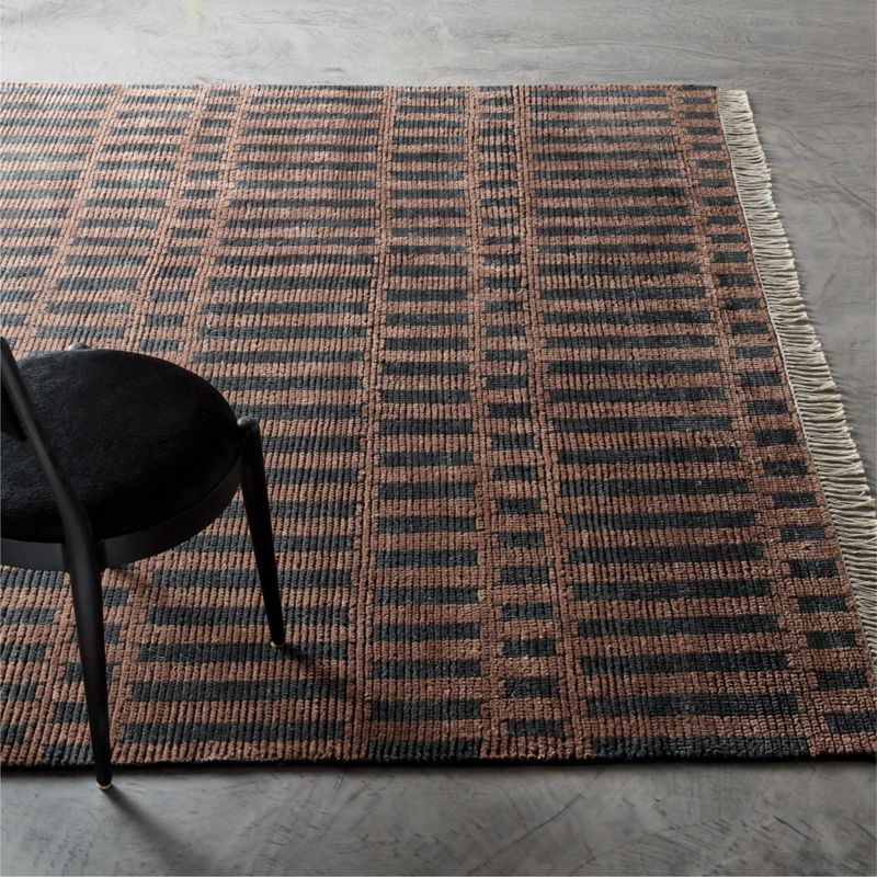 Esme Black/Brown Hand-Knotted Rug | CB2 | CB2