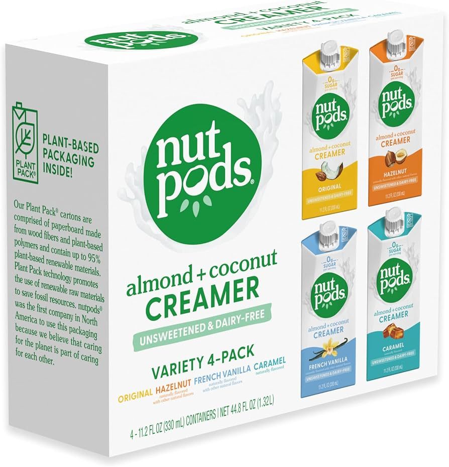 nutpods Variety Pack Coffee Creamer - Unsweetened Non Dairy Creamer - Original, French Vanilla, H... | Amazon (US)