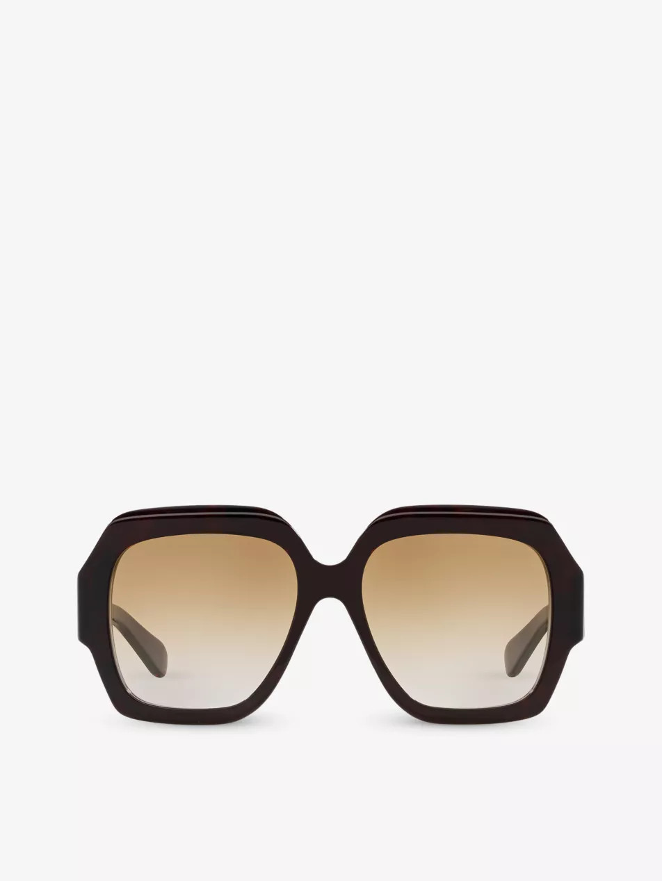 CH0154S square-frame tortoiseshell acetate sunglasses | Selfridges