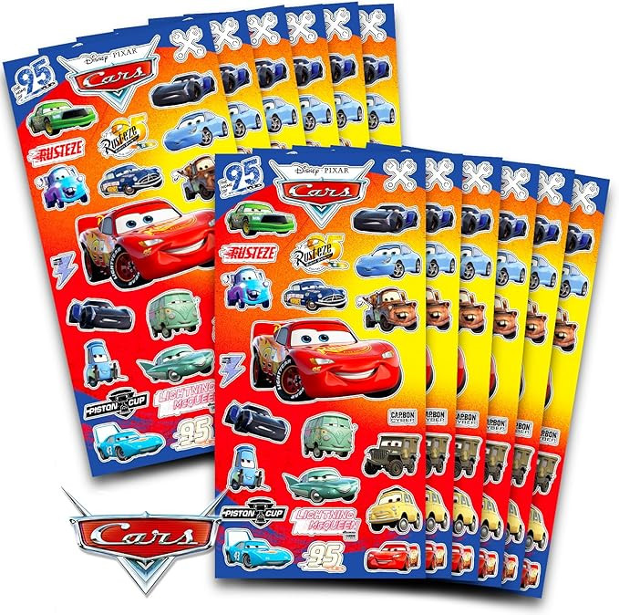 Disney Cars Stickers for Toddlers Kids Adults Set ~ Bundle Includes 300 Disney Cars Stickers on 1... | Amazon (US)